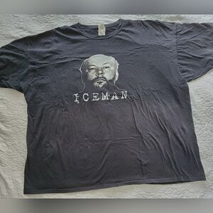 Iceman Graphic Black T-Shirt, 4XL